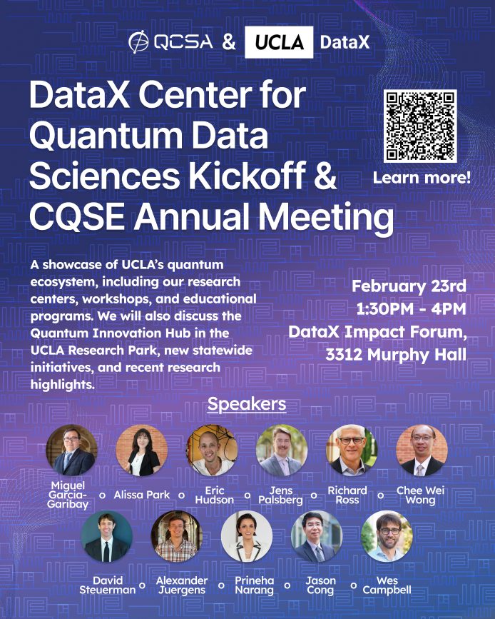 DataX Center for Quantum Data Sciences kickoff flyer