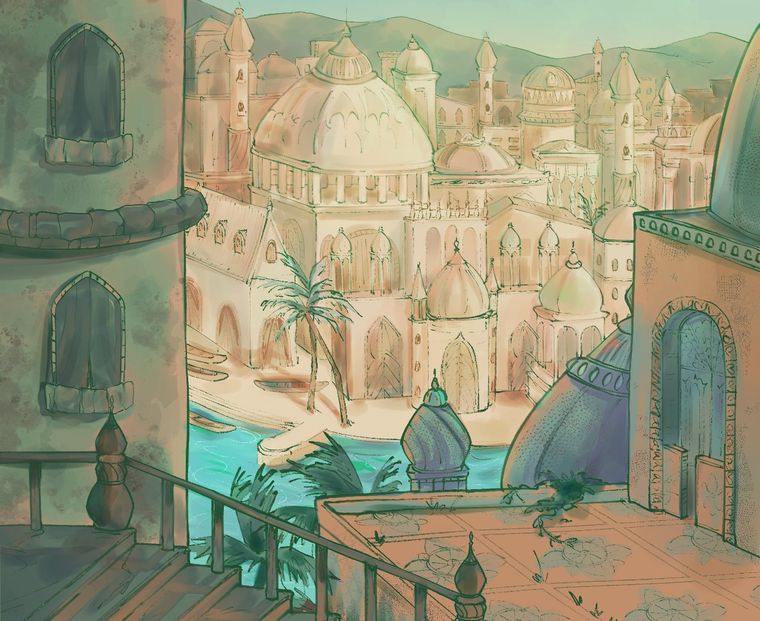 Painted city of domes and waterways