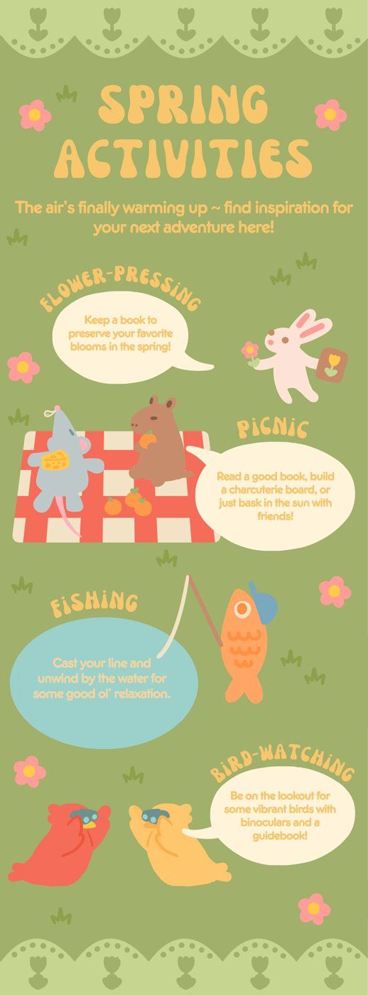 Spring activities infographic