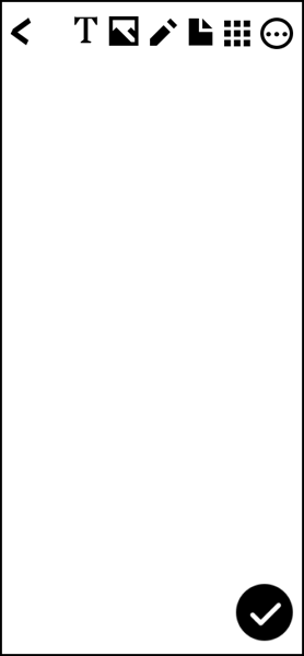 First iteration of the journal page with the editing tools in a top toolbar